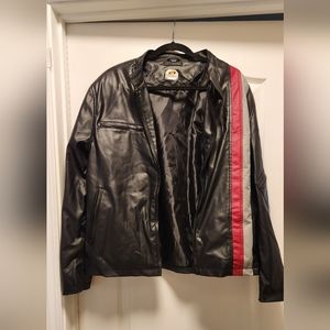 Faux Vegan Leather Motorcycle Jacket